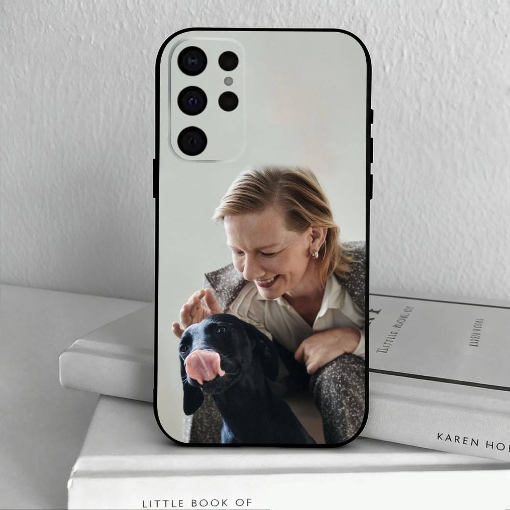 Немецкая актриса Сандра Хюллер Чехол для телефона для Samsung S25, S24, S21, S22, S23, S30, Ultra, S20, Plus, Другие Мягкий Черный Чехол