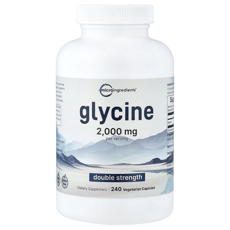Glycine, 240 Vegetarian Capsules (500 mg per Capsule)