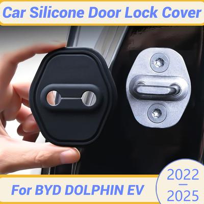 Для BYD DOLPHIN EV -2025 Силиконовая защитная накладка на кнопку блокировки двери автомобиля Эластичная противоударная амортизирующая подушка