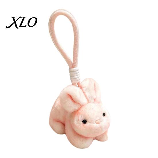 Portable Scented Plush Charm Bunny Keychain, Mini Rabbit Stuffed Animal with Fragrance Gradient Key Holder Beads, Cute Hanging Pendant for Bag
