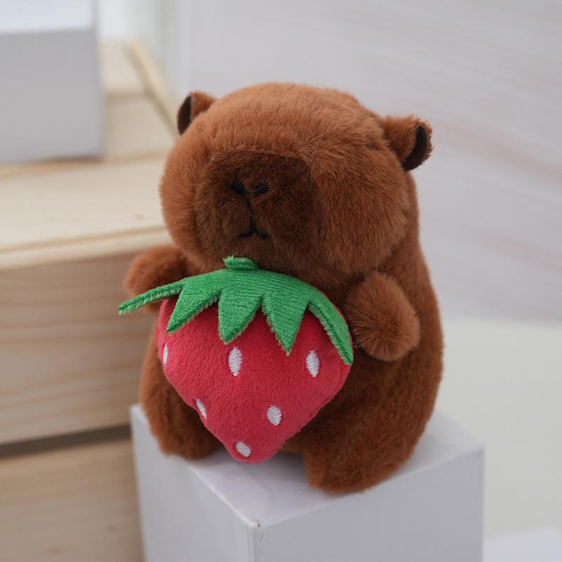 Качественный плюшевый брелок-капибара премиум-класса с мягким наполнителем из полипропиленового хлопка, идеально подходит для подарков детям