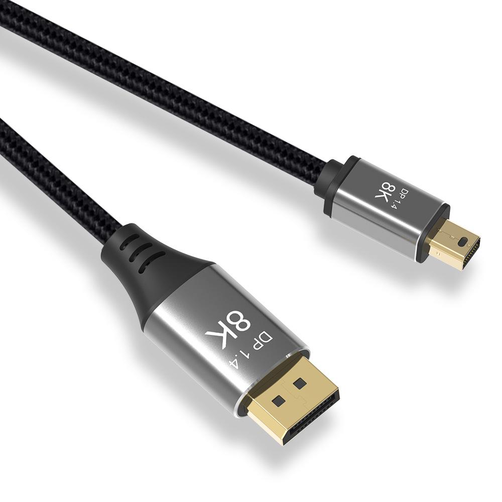 Mini DP to DP Bi-Directional 4K/144Hz Cable for Laptop/Monitor, 1.4 Version, Supports 16K Video