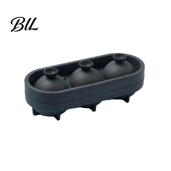 Giant Ice Cube Tray Tennis Ball Silicone 3-Cavity Mold for Whiskey Durable Food Grade Cocktails Slow-Melting Large Spheres Creative Gift Sports