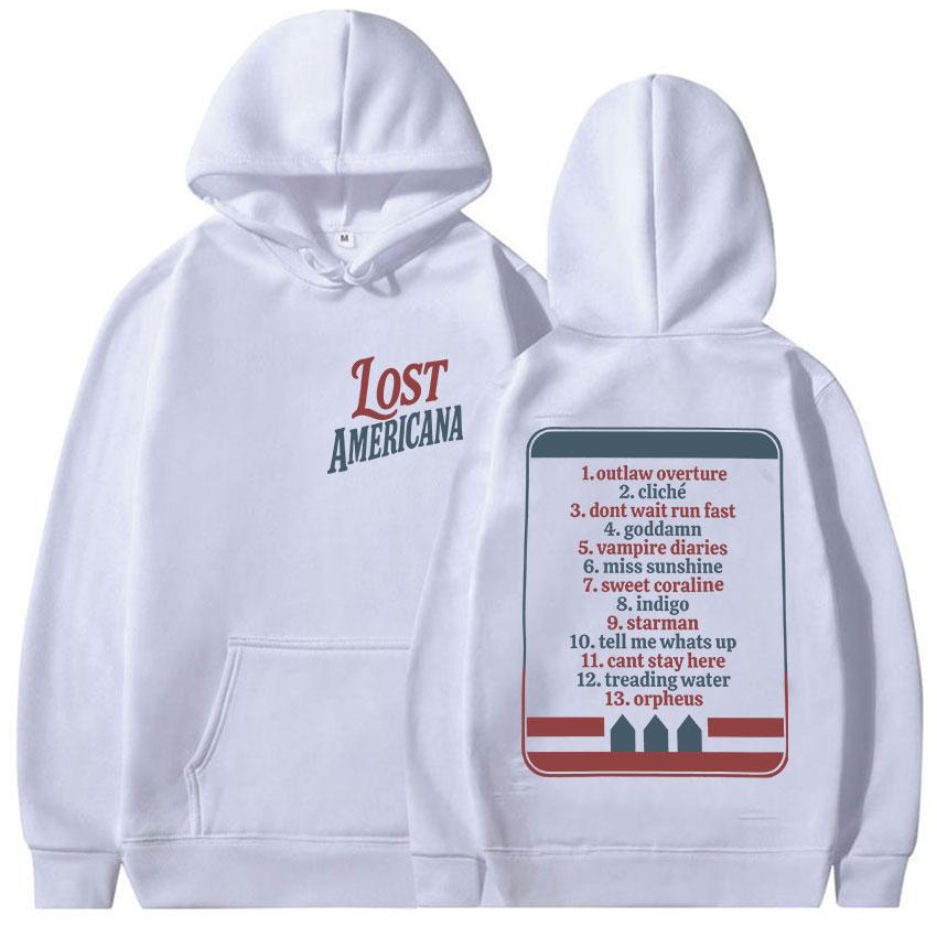 MGK Day Lost Americana Tour 2025 Album Graphic Hoody Men Women's Vintage Oversized Sweatshirt Hip Hop Gothic Long Sleeve Hoodies