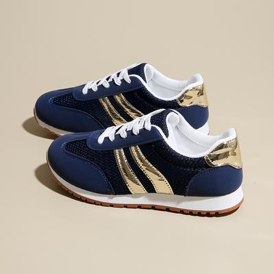 Мода Новая Женская Тренд Повседневные Кроссовки Удобные Плоские Туфли на Шнуровке Теннисная Обувь Дышащая Обувь для Ходьбы и Бега Zapatillas De Mujer