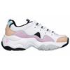 Skechers DLites 3.0 Zenway Кожаные Синтетические Круглый Носок На Шнуровке Низкие Папины Кроссовки Женские кроссовки Белые Розовые 12955-WPKB