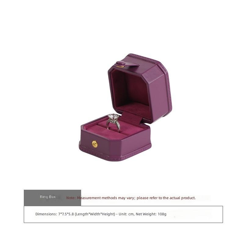 Wonderful Pack High-Grade Leather Hand-sewn Square Luxury Jewelry Packaging Box for Rings Necklaces Bracelets Watches Storage