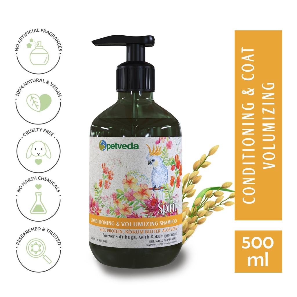 Шампунь-кондиционер для кошек и собак (500 мл), Conditioning & Volumizing Shampoo,  Petveda