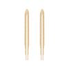 Vintage Gold Color Bar Long Thread Tassel Drop Earrings for Women Glossy Arc Geometric Korean Earring Fashion Jewelry New