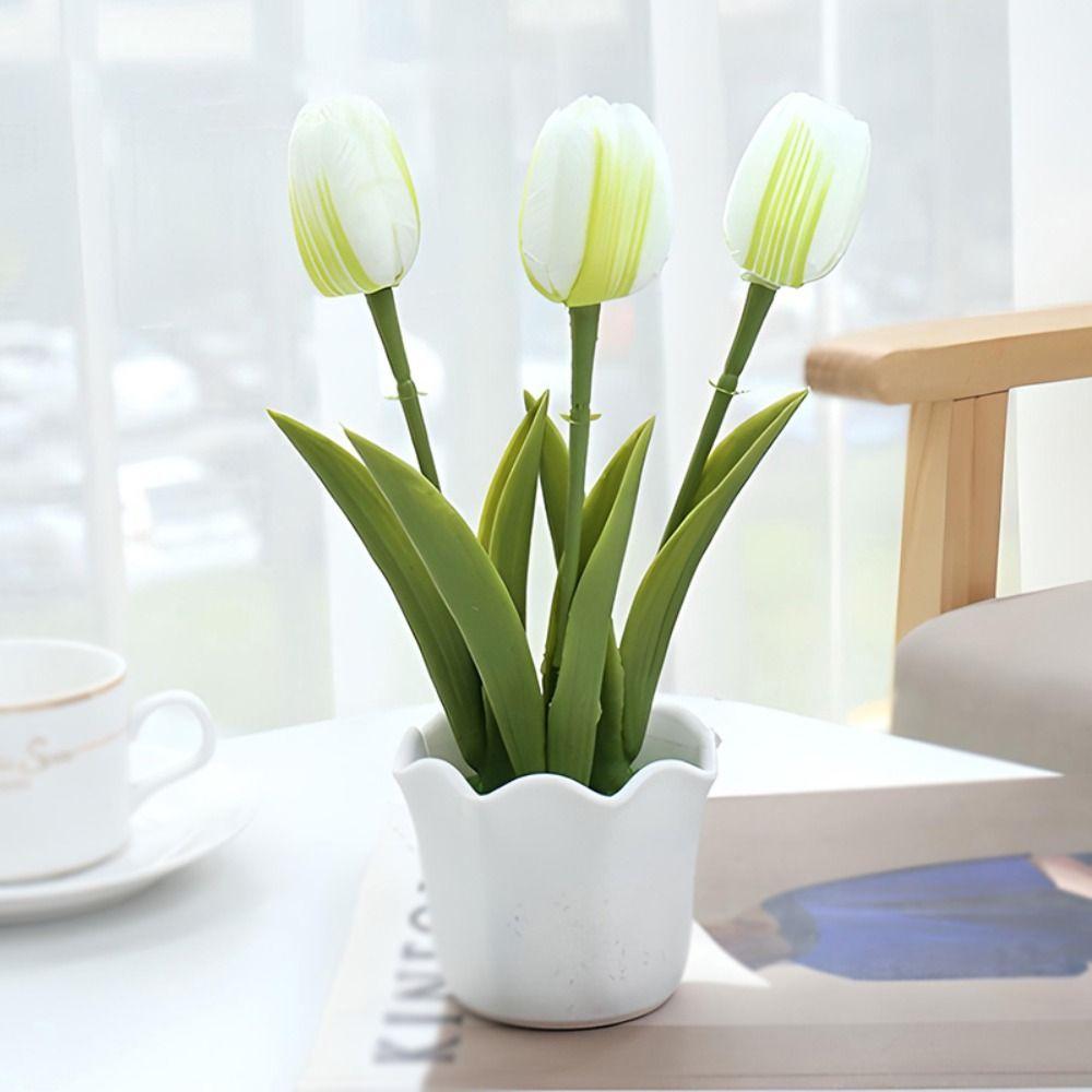 Имитация тюльпана Искусственные цветы тюльпана Искусственные растения Цветок тюльпана Бонсай Горшечные растения Главная