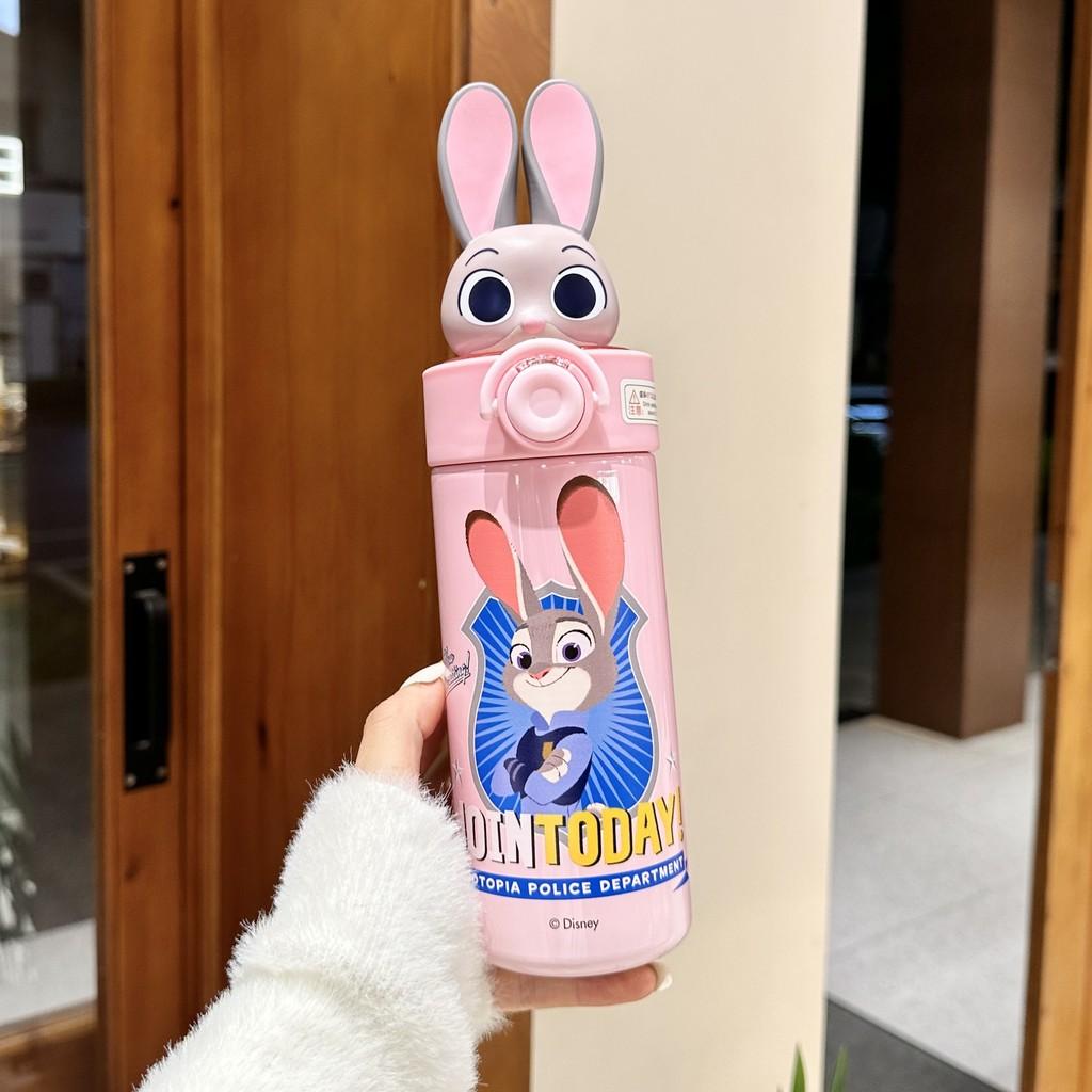 Термобутылка Judy Zootopia с крышкой-поилкой и замком, для путешествий и в подарок
