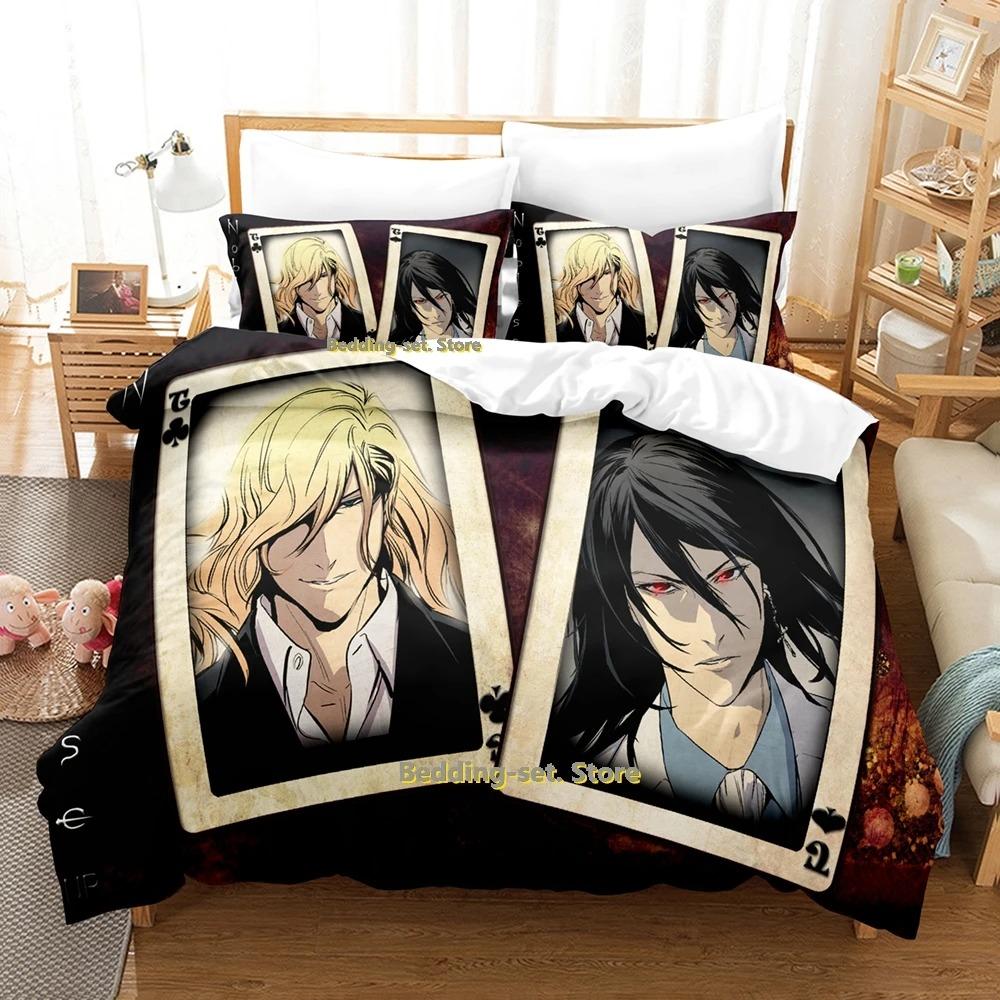 Комплект постельного белья Noblesse Single Twin Full Queen King Size Bed Set Adult Kids Bedroom Duvetcover Sets Print Anime Bed Sheet Set