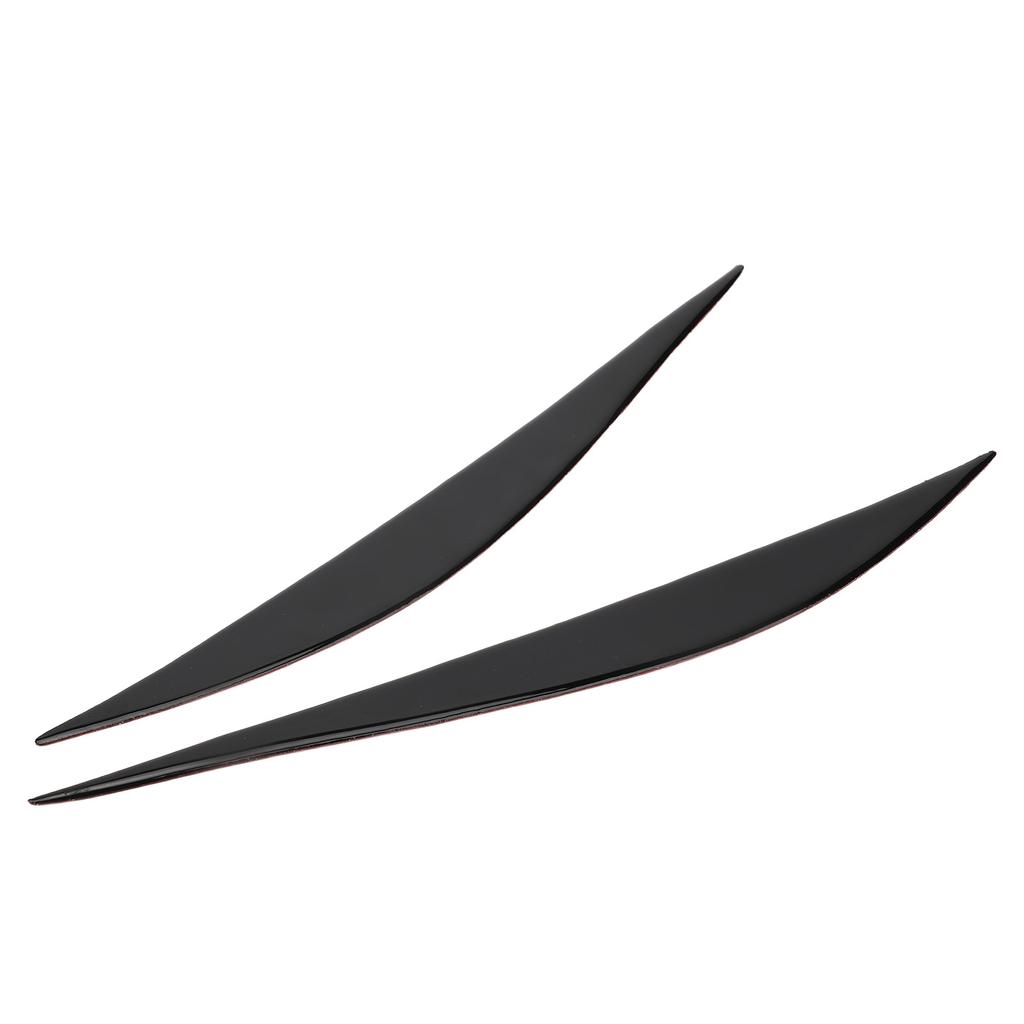 Pair Headlight Eyebrow Eye Lid Headlamp Molding Trim Piano Black for 3 Series F30 2013?2015