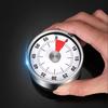 Kitchen Mechanical Timer Alarm Clock Reminder Student Learning Time Manager Magnetic Stainless Steel Timer