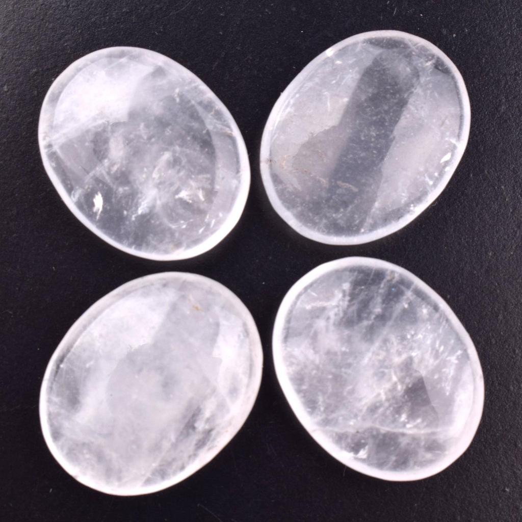 Натуральный кристаллический тальковый камень 20 мм, овальный массажный камень – набор из шести штук