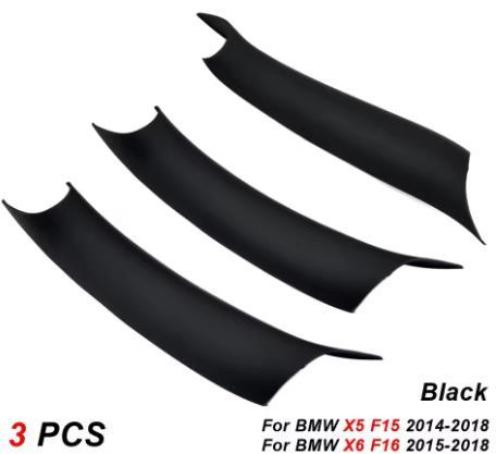 1 Set Car Interior Door Side Handle Armrest Pull Trim Carbon Fibre Black Accessories For BMW X5 F15 X6 F16 2014-2018 LHD RHD
