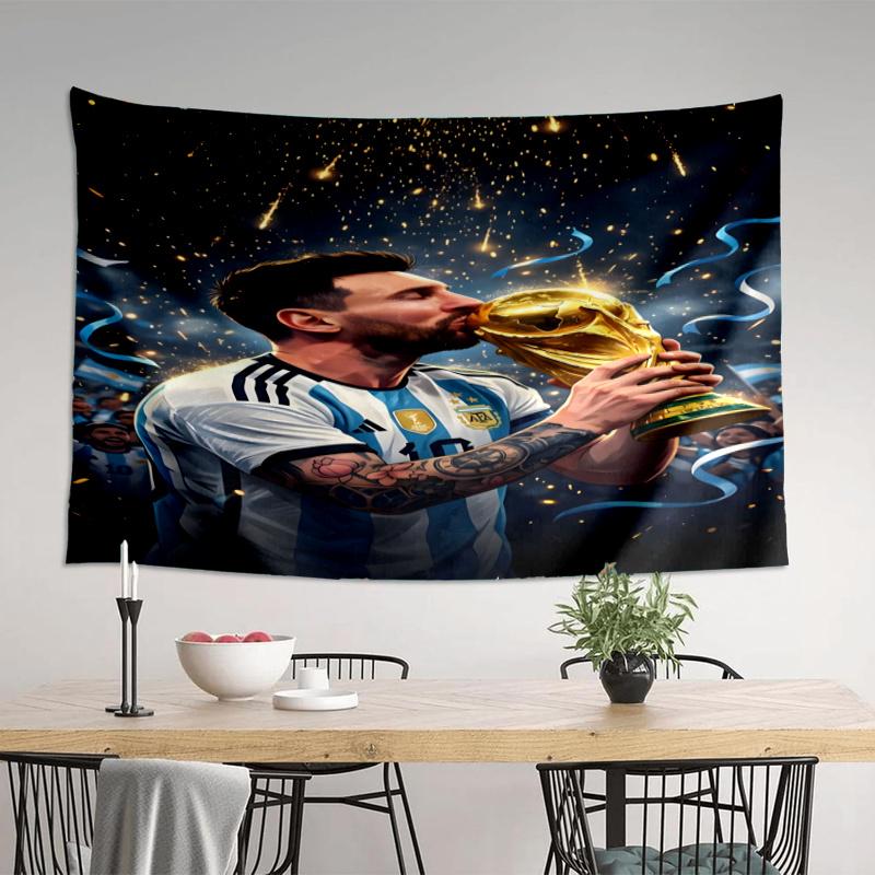 Goat Argentina Legend Mei-ssi Printed Tapestry, Fabric Tapestry Wall Hanging Decoration for Bedroom, Living Room, Dorm Room Home Party Fan Gifts