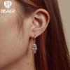 Bisaer Exquisite Shining Lucky Palms Stud Earring for Ladyies High Jewelry