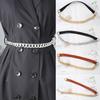 Retro Suit Elastic Chain Waist Seal Design Sense Metal Chain Removable Belt