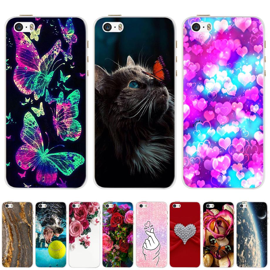 Для iPhone 5 5S SE Чехол для iPhone 5S для iPhone 5S Чехол Силиконовый Милый Чехол для iphone SE Защитная накладка для iphone 5 S 5se Чехлы для телефона