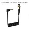 jasavdio 3.5mm to Mini XLR Coiled Cable, 1/8" TRS Plug Right Angle to 4-Pin Mini XLR (TA4F) Female Headphone Audio Spire Coiled Cable