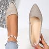 2024 Модные дышащие летние балетки на плоской подошве с заостренным носком, женские туфли-лодочки с мягкой подошвой, размер плюс 43