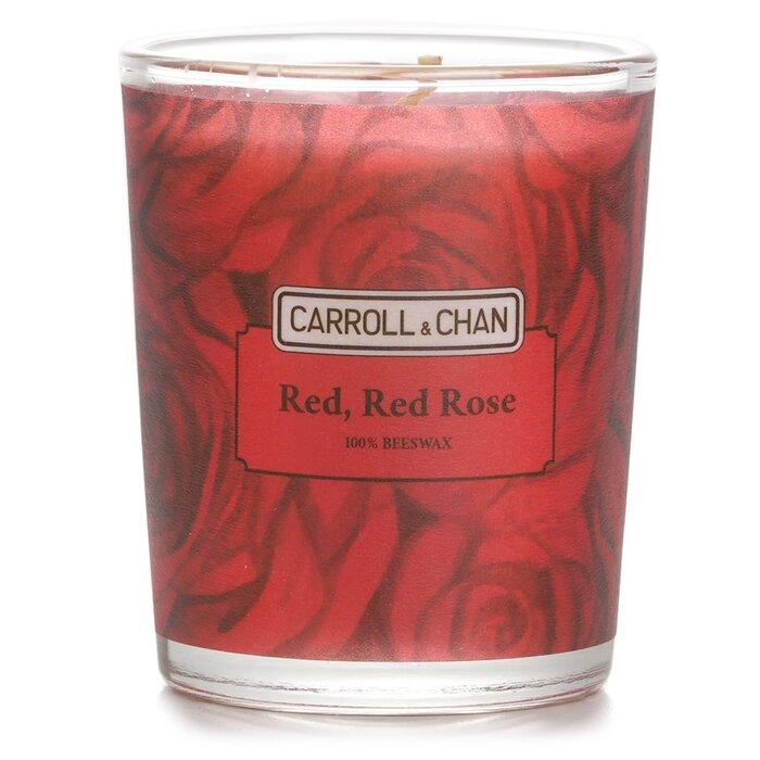 Carroll & Chan 100% Beeswax Votive Candle - Red Red Rose