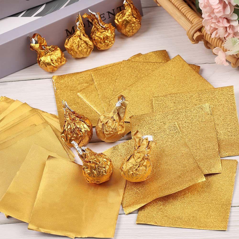 DIY Gilded Tin Food Baking Decoration Aluminum Foil Candy Chocolate Wrapping Paper Package Paper