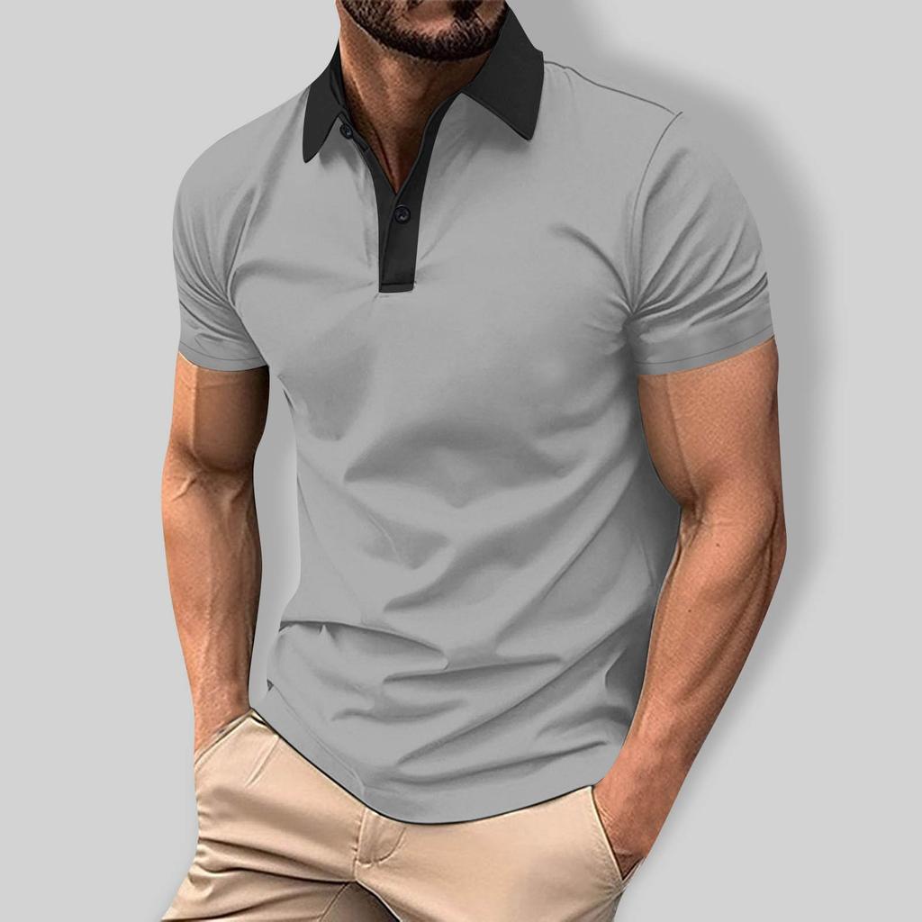 Мужская летняя дышащая рубашка с короткими рукавами и культурой отдыха