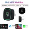 Mini 2 In1 Wireless Carplay Adapter for Android iPhone Auto Wired To Wireless AI Box Car Intelligent Systems with Wired CarPlay