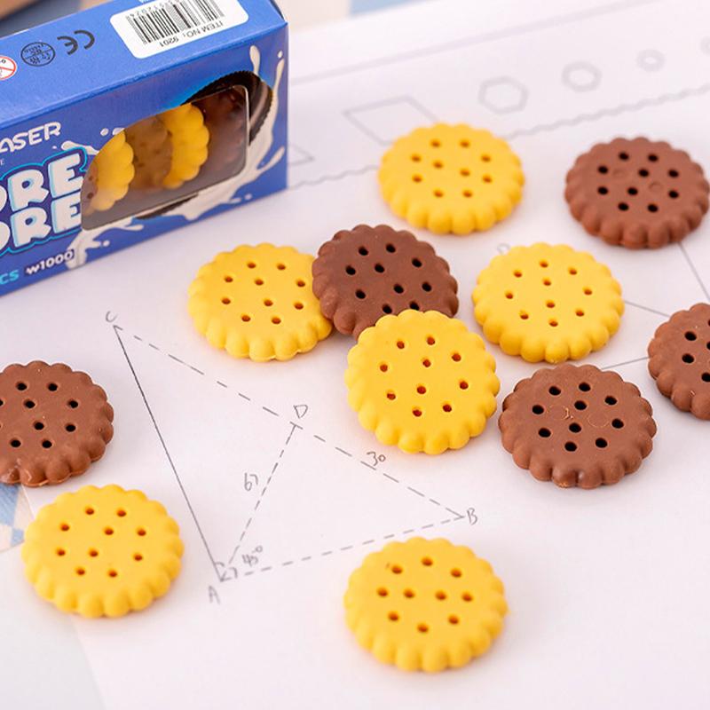 Персонализированный ластик в форме печенья в штучной упаковке, канцелярские принадлежности для творческого обучения