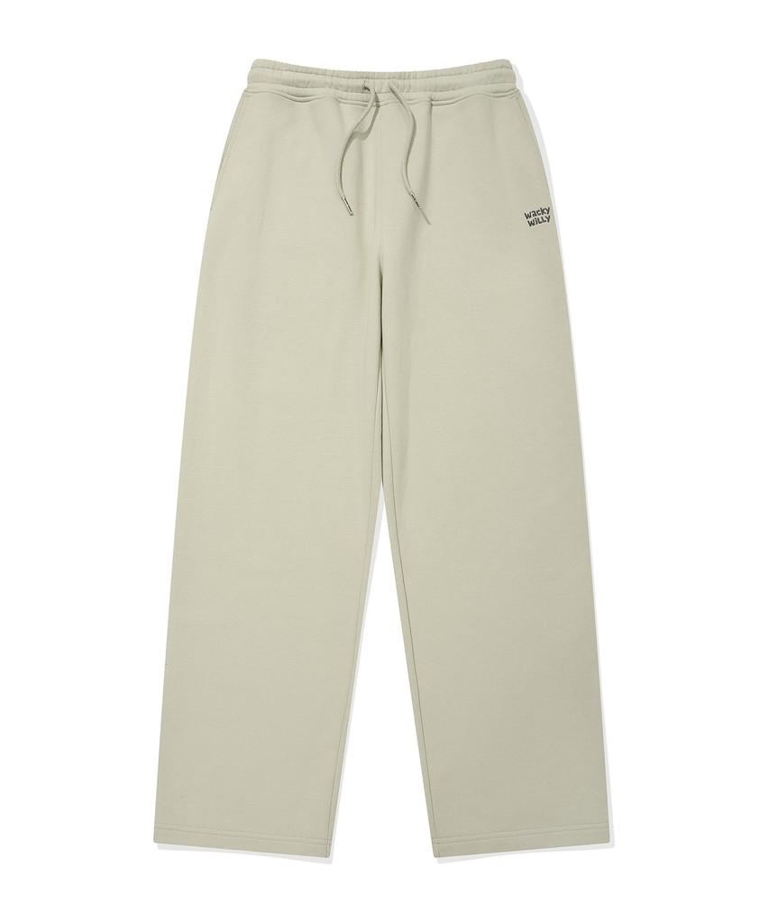 WACKY WILLY Signature Sweat Semi-Wide Pants Light Khaki