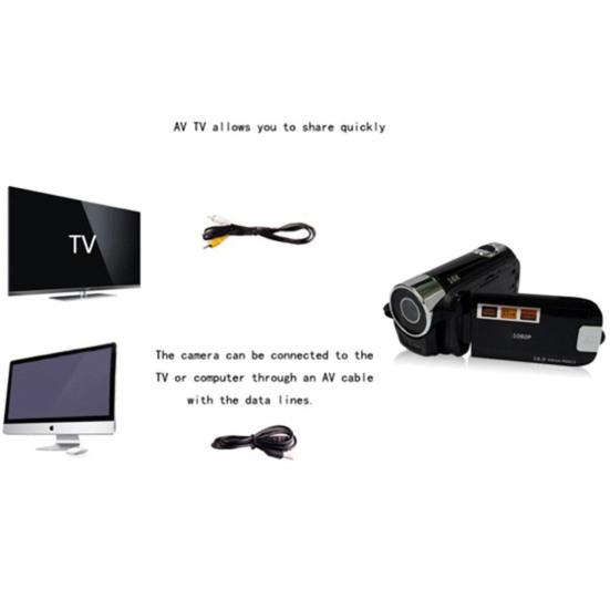 2,7-дюймовая портативная цифровая видеокамера высокой четкости 1080P 1600 Вт DV с зумом