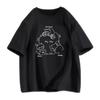Cute Cat Shortsleeved Tshirt Top Unisex Versatile Kawaii Cat Meme Casual Streetwear For Women Men Girls Boys Korean Style Top