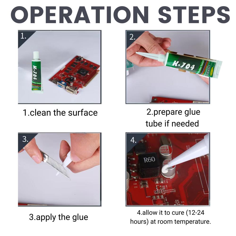 Silicone Industrial Adhesive 45g K-703 704 705 706 RTV Silicone Rubber Black White Transparent Electronic Component Sealing Glue