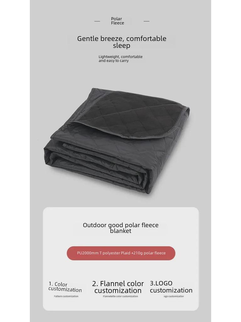 Водонепроницаемое флисовое одеяло для кемпинга: Ветрозащитный, толстый, переносной коврик для пикника и сна
