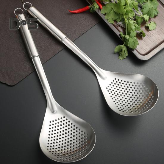 Widely Used Spoon Skimmer Rustproof Durable Kitchen Spoon Skimmer Strainer Ladle Cooking Tool