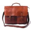 Full Grain Leather Messenger Bag: -Laptop Briefcase