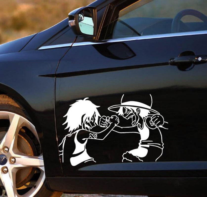 Премиальное качество Цельный Портгас Д. Эйс Наклейка на кузов автомобиля Светоотражающий дизайн для классической привлекательности