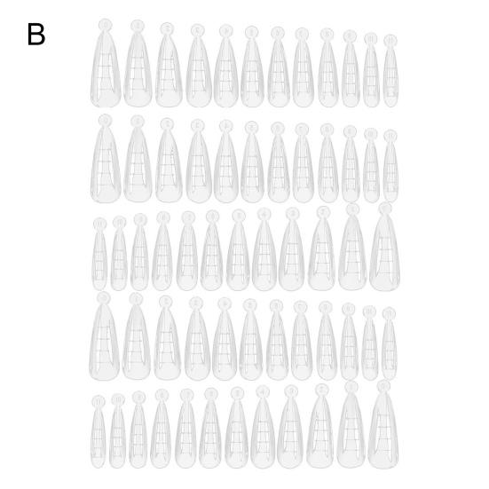 60 шт., искусственные кончики для ногтей, градуированные наращивание ногтей, прозрачная форма гроба, быстрое наращивание, формы для ногтей для маникюра