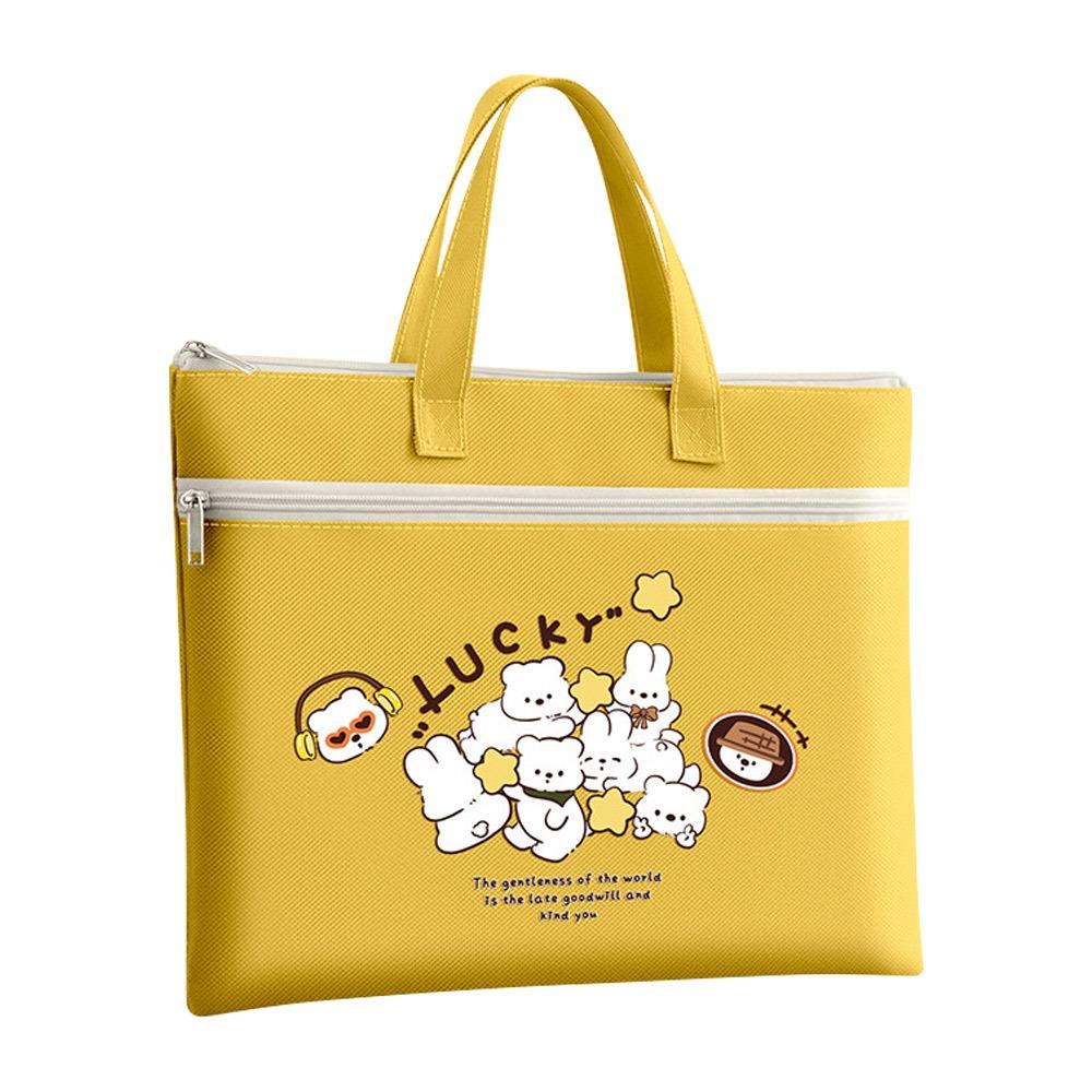 Двухслойная школьная сумка-тоут, холщовая сумка для файлов, симпатичная сумка для файлов формата А4, учебные принадлежности