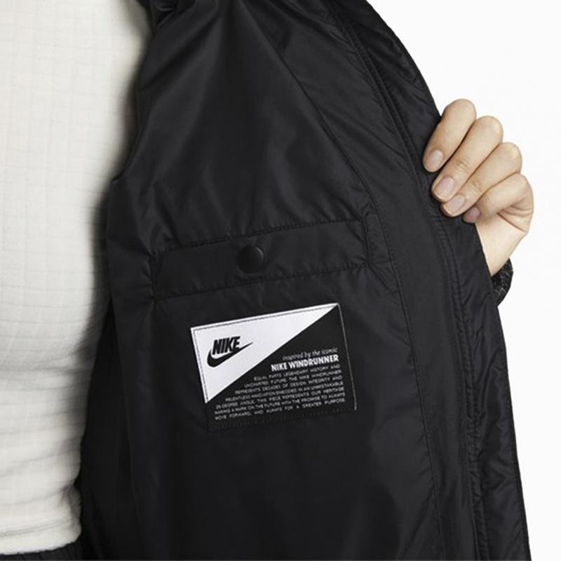 (WMNS) Женская свободная пуховая куртка Nike Sportswear Windpuffer Therma-FIT 'Черная' FD8212-010