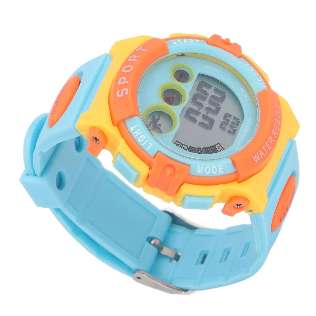 Digital Kids Watch 7 Colors LED Flashing Waterproof Sports Outdoor Wristwatch for Girls Boys Ages