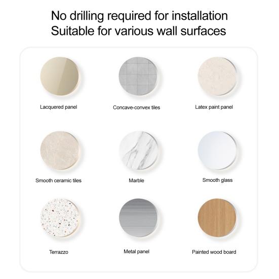 Стеллаж для хранения на присосках с дренажными отверстиями, большая вместимость, вращающаяся конструкция, простая установка, настенный кухонный органайзер