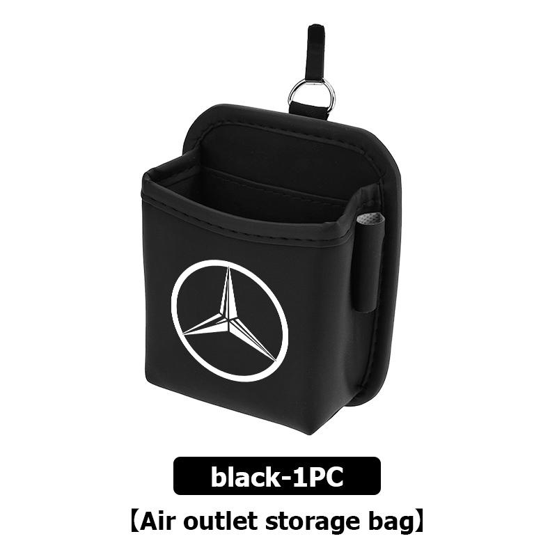 AABIB1 For Benz Car Leather Air Outlet Storage Bag Sundries Pocket Tissue Boxes Auto Accessories Exclusive AMG W124 W203 W204 SPRINTER
