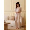Summer new women's skin-friendly and comfortable tencel cotton small floral lace edge lapel short-sleeved trousers loungewear set