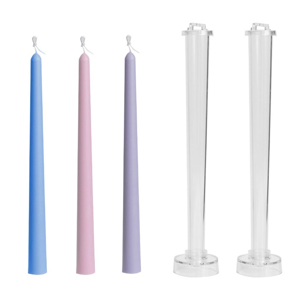 Supplies Party Clay Tools Clear Plastic Cylindrical Candle Mould Cake Decoration Church Soap Molds
