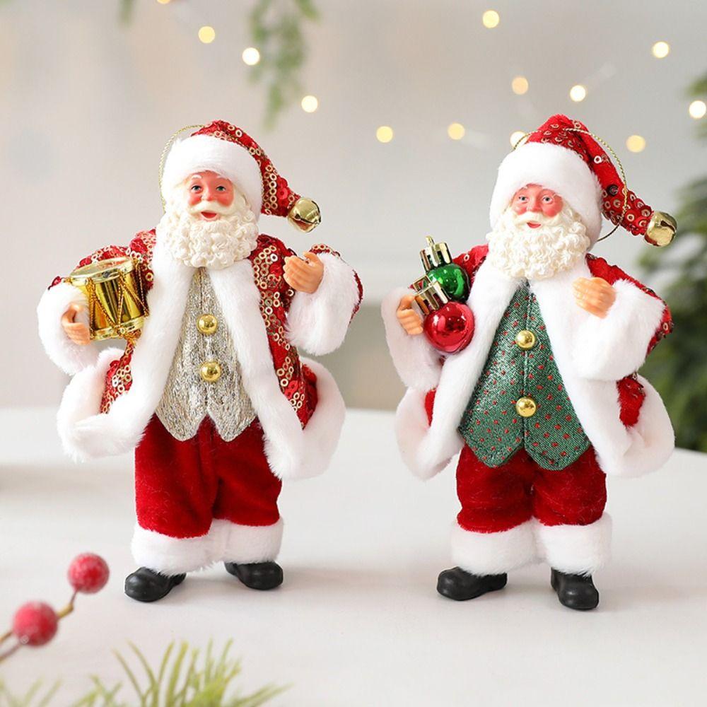 3D Santa Claus Figurine Cute Christmas Home Decorations Xmas Tree Ornament  New Year Supplies