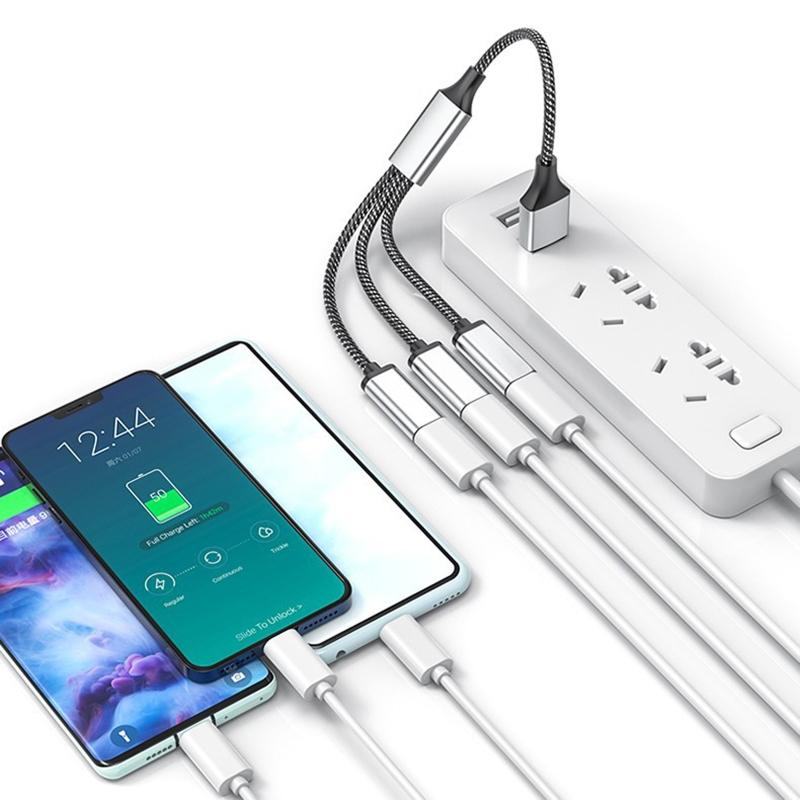 USB C Hub 3 в 1 Type C USB2.0 адаптер-разветвитель с мощностью 60 Вт, порт OTG, быстрая передача данных и зарядка