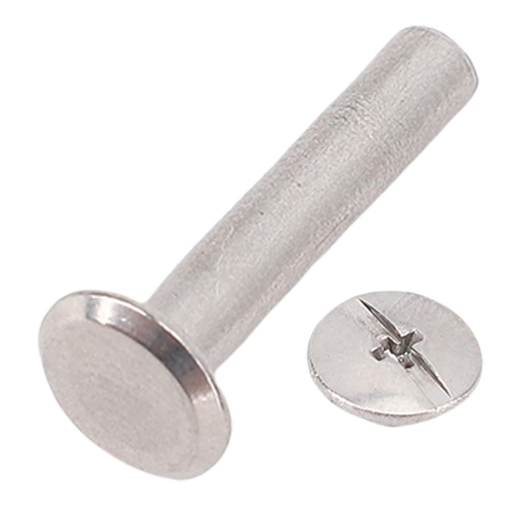 100 комплектов заклепок и винтов M3 из нержавеющей стали с плоской круглой головкой, набор крепежных элементов-заклепок для изделий из кожи